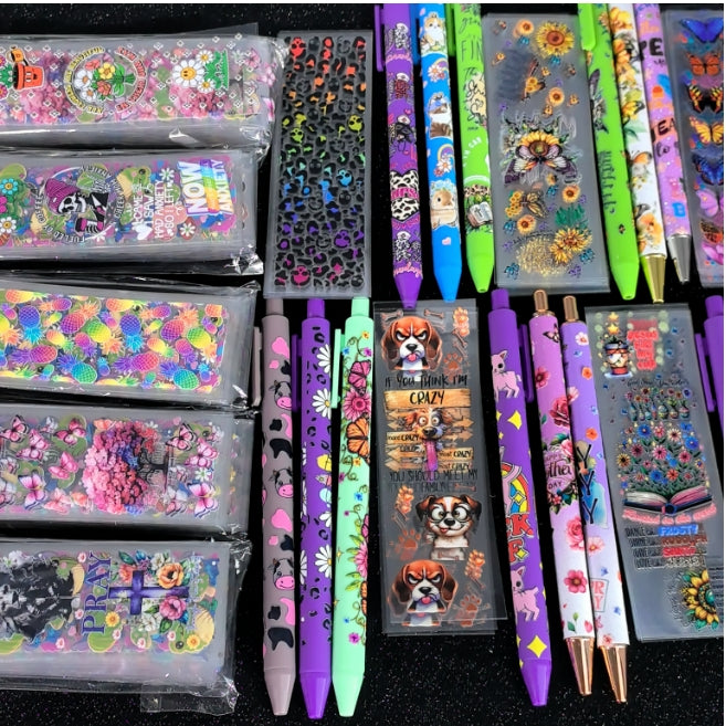 Wholesale Random Stickers 20/50/100pcs UV DTF Wraps & Cartoon Random Styles Bookmark Stickers for Crafts laser wraps